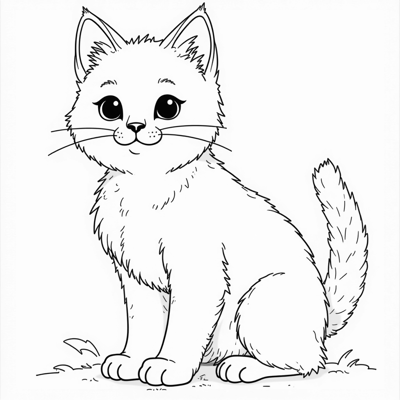 Cat Coloring Page