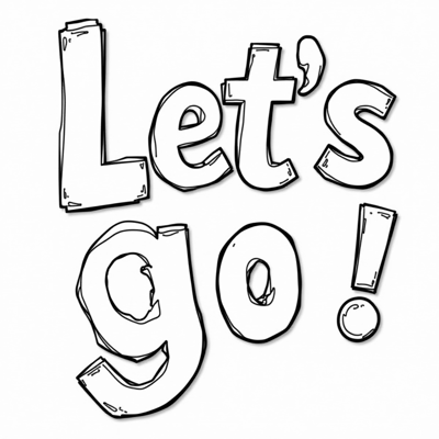 Lets Go Coloring Page