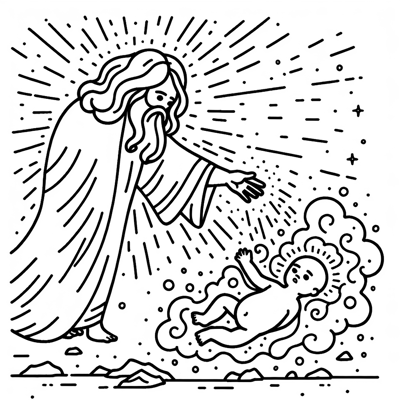Adams Creation Coloring Page