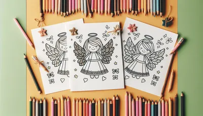 Angel coloring pages feature image