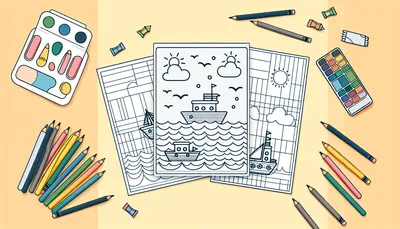 Boat coloring pages feature image