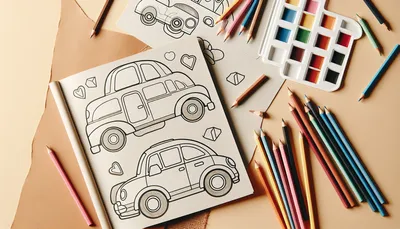 Car coloring pages feature image