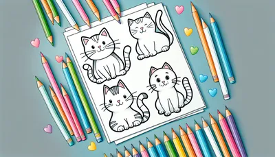 Cat coloring pages feature image