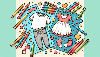 Clothes coloring pages feature image