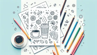 Coffee coloring pages feature image