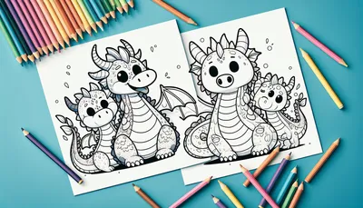 Dragon coloring pages feature image