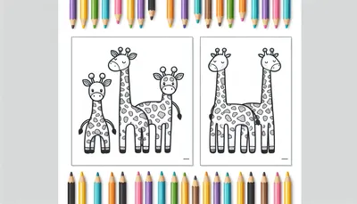 Giraffe coloring pages feature image