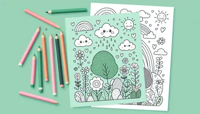 Green coloring pages feature image