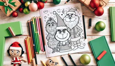 Grinch coloring pages feature image