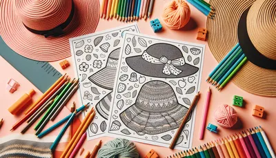 Hat coloring pages feature image