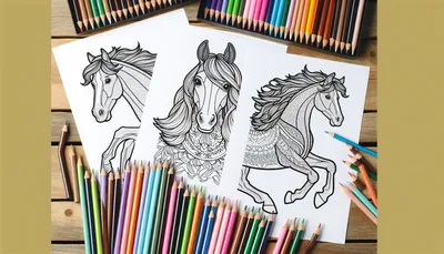 Horse coloring pages feature image