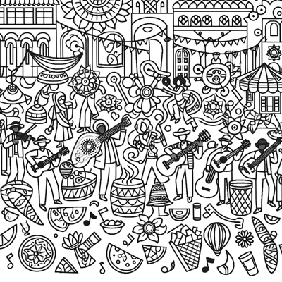 Party In The USA Coloring Page