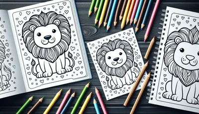 Lion coloring pages feature image