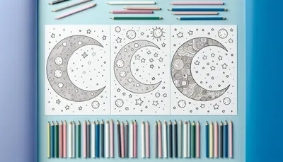 Moon coloring pages feature image