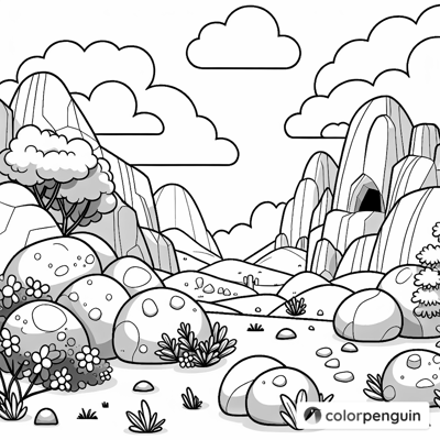 Rocky Mountain Adventure Coloring Page