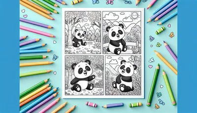 Panda coloring pages feature image