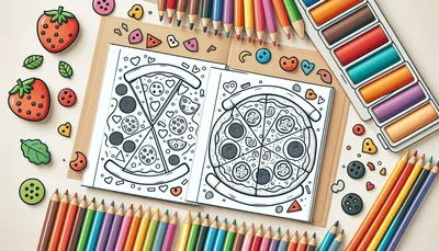 Pizza coloring pages feature image