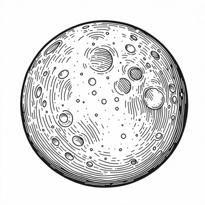 The Moon Coloring Page