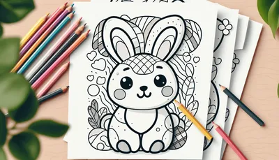 Rabbit coloring pages feature image