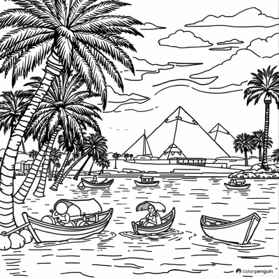Cairos Nile Adventure Coloring Page