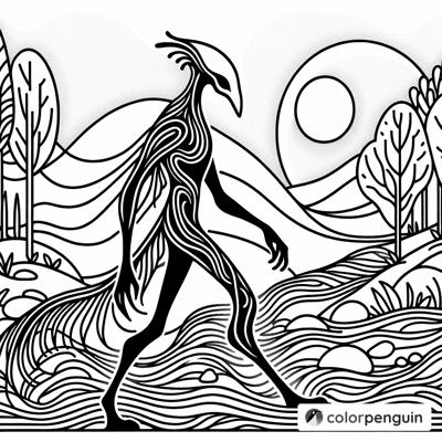 The Riverwalker Coloring Page