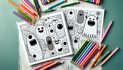 Scary coloring pages feature image