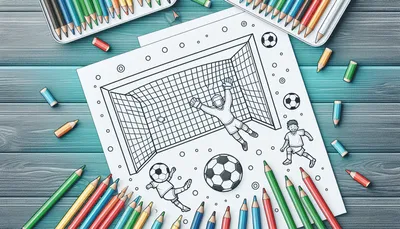 Soccer coloring pages feature image