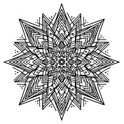 Star Mandala Coloring Page
