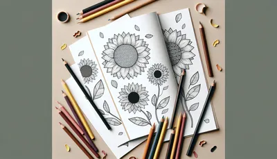 Sunflower coloring pages feature image