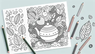 Tea coloring pages feature image