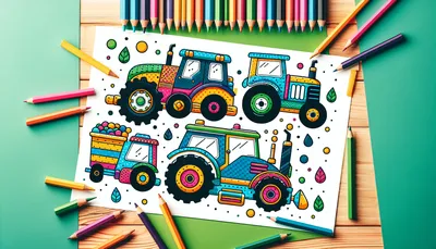 Tractor coloring pages feature image