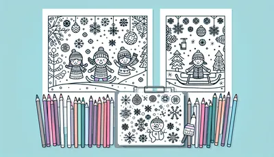 Winter coloring pages feature image