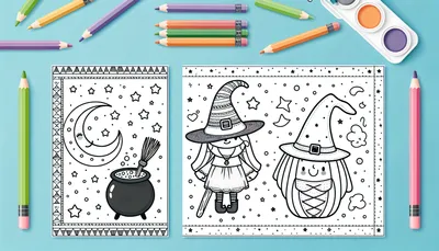 Witch coloring pages feature image