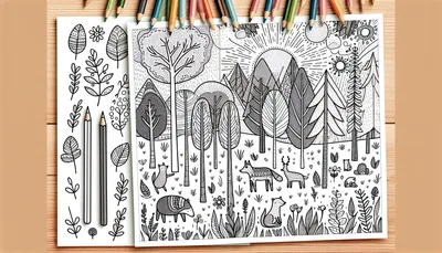 Woods coloring pages feature image