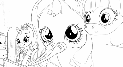Three Cartoon Characters Are In The Image One Is A... Coloring Page