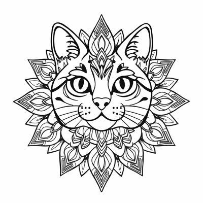 Cat Coloring Page