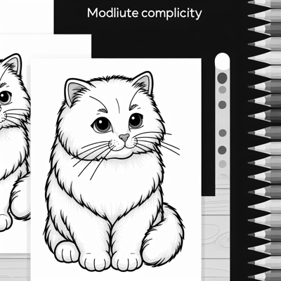Small Cat Coloring Page