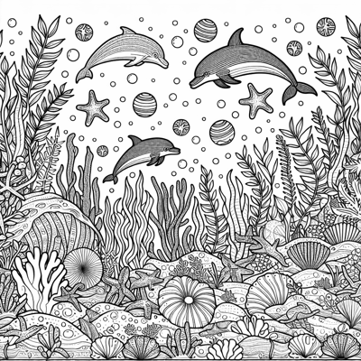 Underwater World Coloring Page