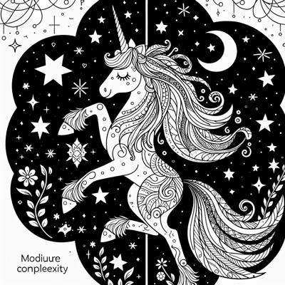 A Dancing Unicorn Coloring Page