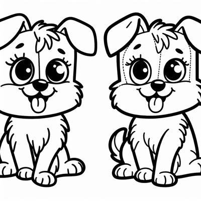 A Cute Dog Coloring Page