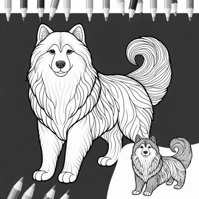 A Beautiful Dog Coloring Page