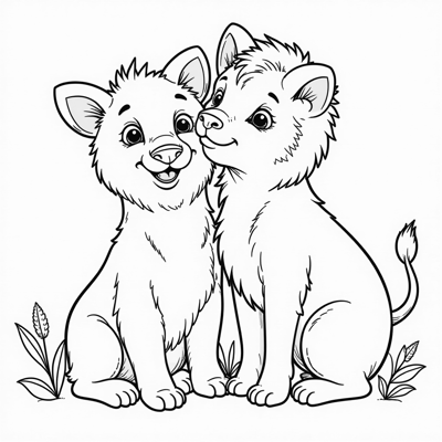 A Group Of Animals From Different Parts Of The... Coloring Page