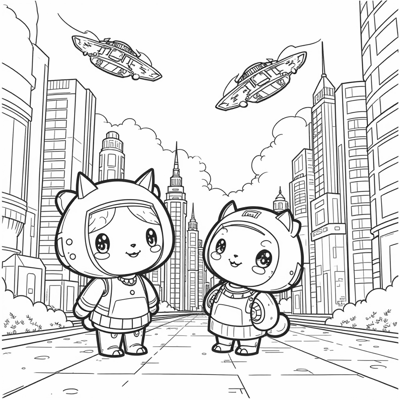 Mechamato Cartoon Coloring Page