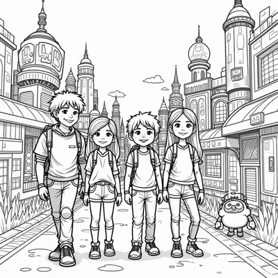 Mechamato Cartoon Film Coloring Page