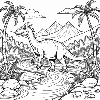 Could You Draw A Dinosaur? Coloring Page