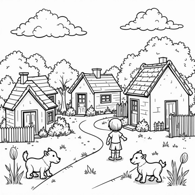 Characteristics Of The Home Environment. Coloring Page