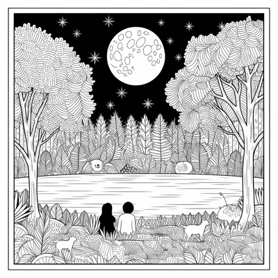 Moon Coloring Page