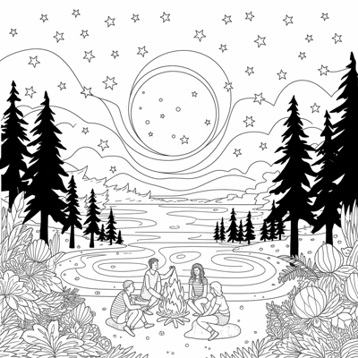 Moon Coloring Page