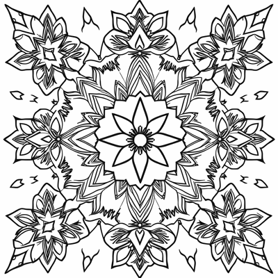 Islamic Geometric Patterns Intricate Islamic... Coloring Page