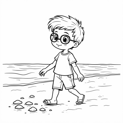 The Words Martim On The Top Of Page 5 Year Old Boy... Coloring Page
